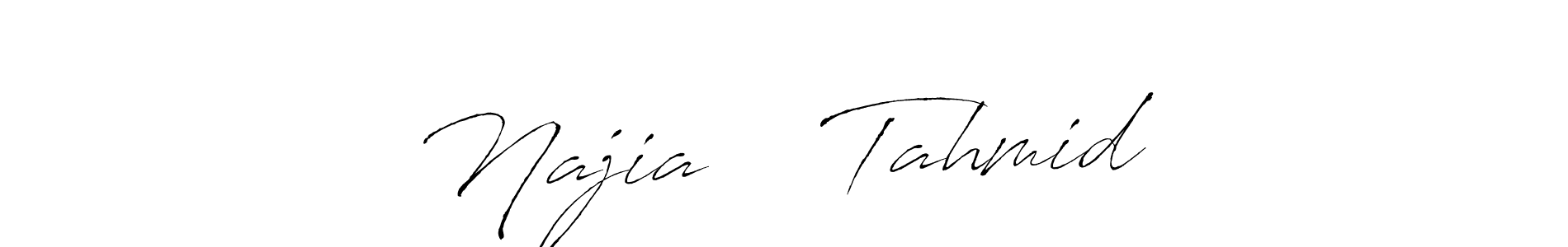 if you are searching for the best signature style for your name Najia ❤️ Tahmid. so please give up your signature search. here we have designed multiple signature styles  using Antro_Vectra. Najia ❤️ Tahmid signature style 6 images and pictures png