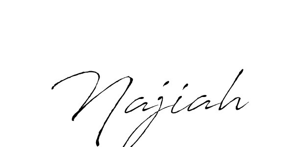 How to make Najiah signature? Antro_Vectra is a professional autograph style. Create handwritten signature for Najiah name. Najiah signature style 6 images and pictures png