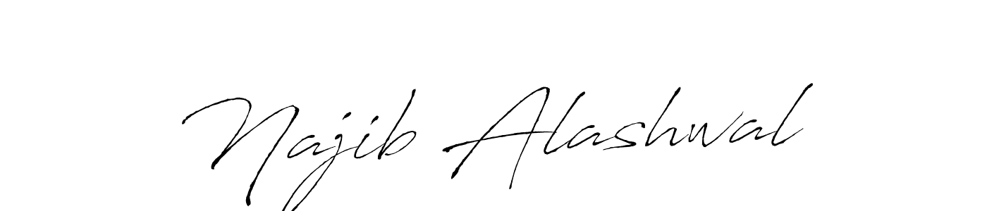 Najib Alashwal stylish signature style. Best Handwritten Sign (Antro_Vectra) for my name. Handwritten Signature Collection Ideas for my name Najib Alashwal. Najib Alashwal signature style 6 images and pictures png