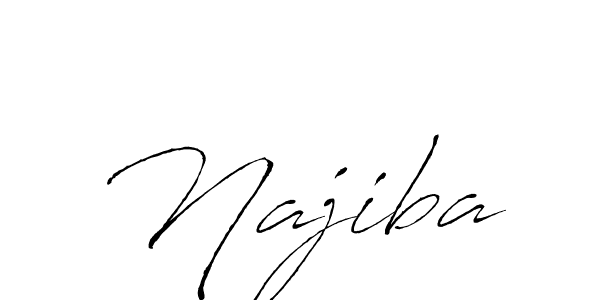 Use a signature maker to create a handwritten signature online. With this signature software, you can design (Antro_Vectra) your own signature for name Najiba. Najiba signature style 6 images and pictures png