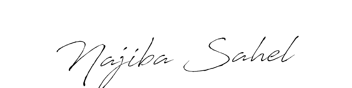 Make a beautiful signature design for name Najiba Sahel. Use this online signature maker to create a handwritten signature for free. Najiba Sahel signature style 6 images and pictures png
