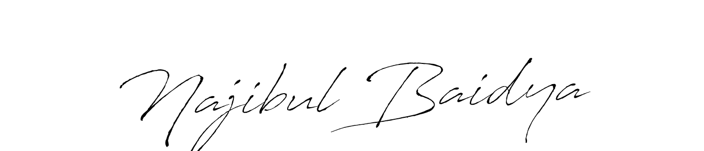 Make a beautiful signature design for name Najibul Baidya. With this signature (Antro_Vectra) style, you can create a handwritten signature for free. Najibul Baidya signature style 6 images and pictures png