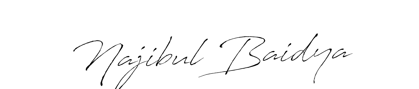 Make a beautiful signature design for name Najibul Baidya. With this signature (Antro_Vectra) style, you can create a handwritten signature for free. Najibul Baidya signature style 6 images and pictures png