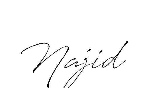 Make a beautiful signature design for name Najid. With this signature (Antro_Vectra) style, you can create a handwritten signature for free. Najid signature style 6 images and pictures png