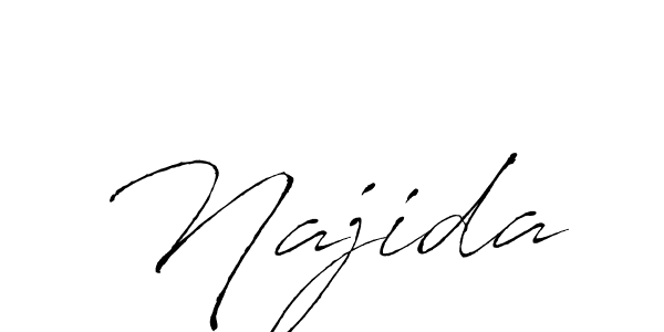 Design your own signature with our free online signature maker. With this signature software, you can create a handwritten (Antro_Vectra) signature for name Najida. Najida signature style 6 images and pictures png