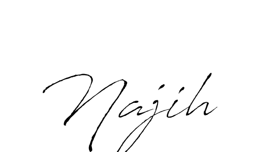 if you are searching for the best signature style for your name Najih. so please give up your signature search. here we have designed multiple signature styles  using Antro_Vectra. Najih signature style 6 images and pictures png