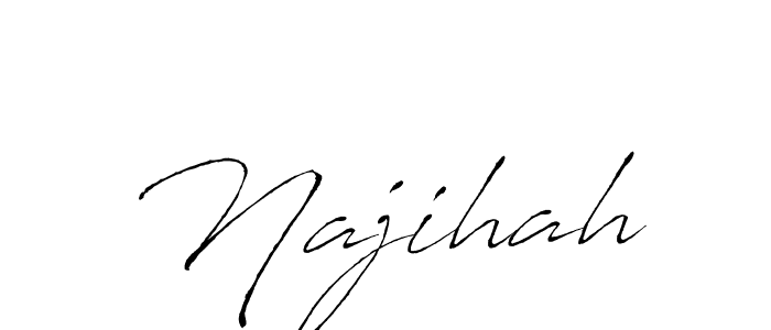 Najihah stylish signature style. Best Handwritten Sign (Antro_Vectra) for my name. Handwritten Signature Collection Ideas for my name Najihah. Najihah signature style 6 images and pictures png