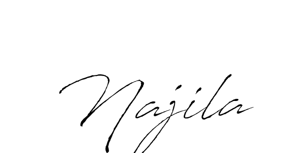 Najila stylish signature style. Best Handwritten Sign (Antro_Vectra) for my name. Handwritten Signature Collection Ideas for my name Najila. Najila signature style 6 images and pictures png