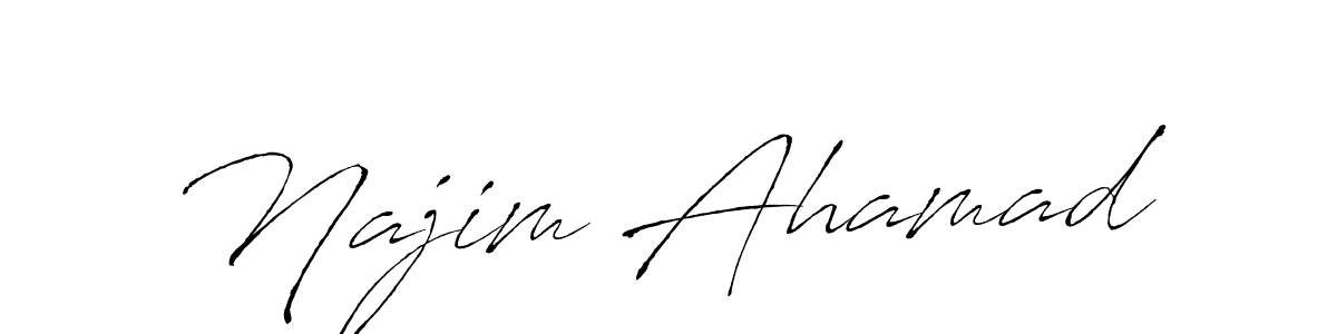 Use a signature maker to create a handwritten signature online. With this signature software, you can design (Antro_Vectra) your own signature for name Najim Ahamad. Najim Ahamad signature style 6 images and pictures png