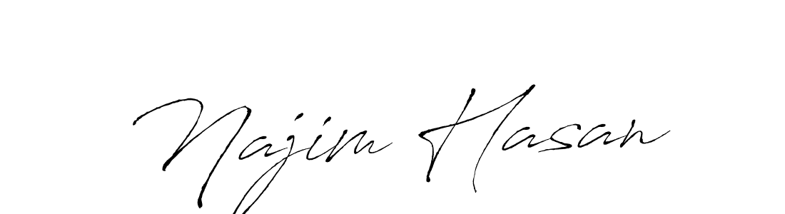 How to make Najim Hasan signature? Antro_Vectra is a professional autograph style. Create handwritten signature for Najim Hasan name. Najim Hasan signature style 6 images and pictures png