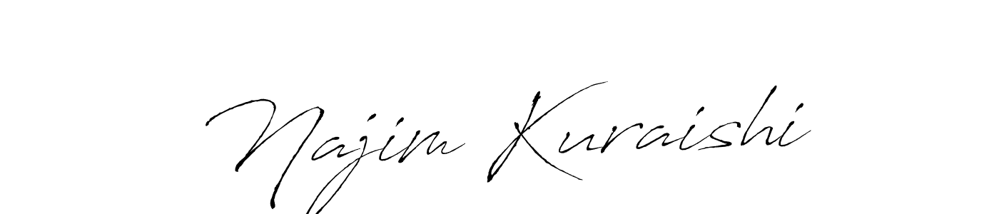 Najim Kuraishi stylish signature style. Best Handwritten Sign (Antro_Vectra) for my name. Handwritten Signature Collection Ideas for my name Najim Kuraishi. Najim Kuraishi signature style 6 images and pictures png
