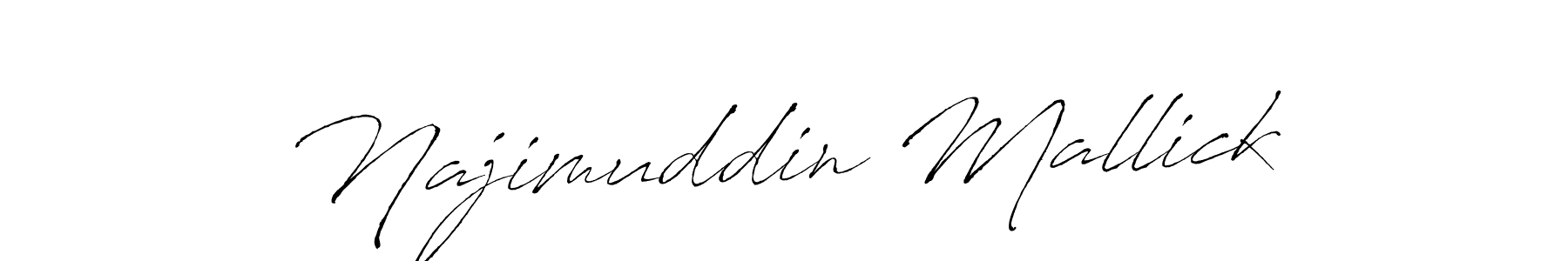Najimuddin Mallick stylish signature style. Best Handwritten Sign (Antro_Vectra) for my name. Handwritten Signature Collection Ideas for my name Najimuddin Mallick. Najimuddin Mallick signature style 6 images and pictures png