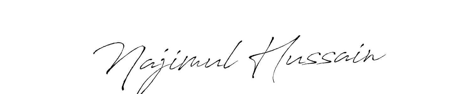 The best way (Antro_Vectra) to make a short signature is to pick only two or three words in your name. The name Najimul Hussain include a total of six letters. For converting this name. Najimul Hussain signature style 6 images and pictures png