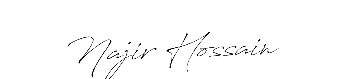 How to make Najir Hossain signature? Antro_Vectra is a professional autograph style. Create handwritten signature for Najir Hossain name. Najir Hossain signature style 6 images and pictures png