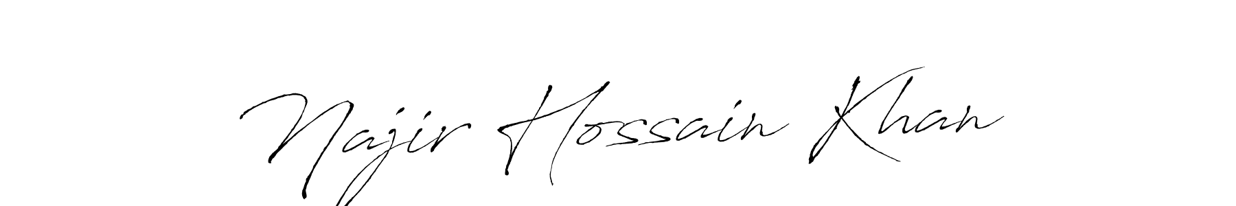 Make a beautiful signature design for name Najir Hossain Khan. With this signature (Antro_Vectra) style, you can create a handwritten signature for free. Najir Hossain Khan signature style 6 images and pictures png