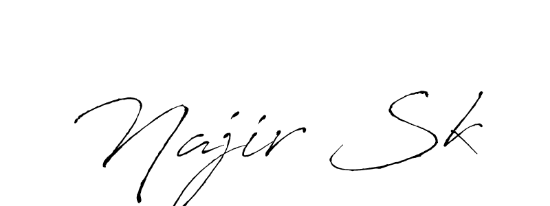 Use a signature maker to create a handwritten signature online. With this signature software, you can design (Antro_Vectra) your own signature for name Najir Sk. Najir Sk signature style 6 images and pictures png
