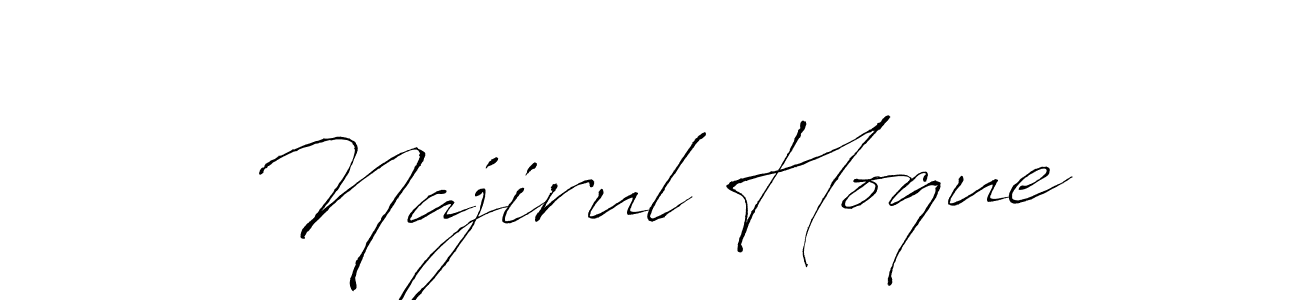 Make a beautiful signature design for name Najirul Hoque. With this signature (Antro_Vectra) style, you can create a handwritten signature for free. Najirul Hoque signature style 6 images and pictures png