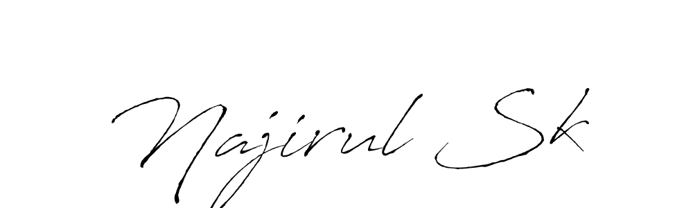 Make a beautiful signature design for name Najirul Sk. With this signature (Antro_Vectra) style, you can create a handwritten signature for free. Najirul Sk signature style 6 images and pictures png