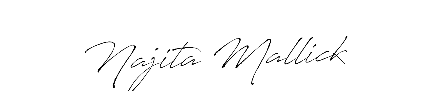 Design your own signature with our free online signature maker. With this signature software, you can create a handwritten (Antro_Vectra) signature for name Najita Mallick. Najita Mallick signature style 6 images and pictures png