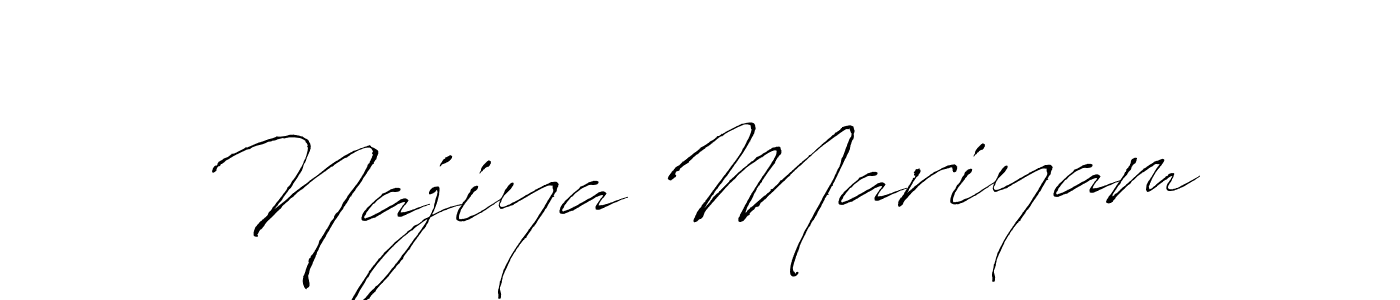 Also we have Najiya Mariyam name is the best signature style. Create professional handwritten signature collection using Antro_Vectra autograph style. Najiya Mariyam signature style 6 images and pictures png