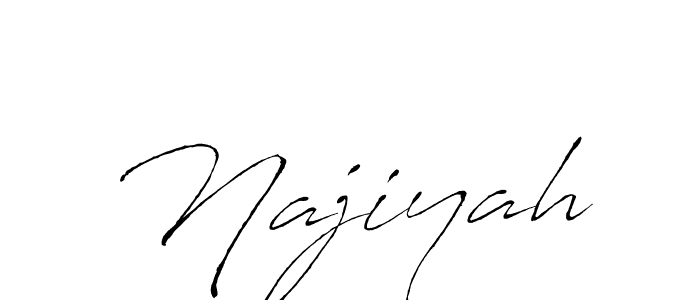 The best way (Antro_Vectra) to make a short signature is to pick only two or three words in your name. The name Najiyah include a total of six letters. For converting this name. Najiyah signature style 6 images and pictures png