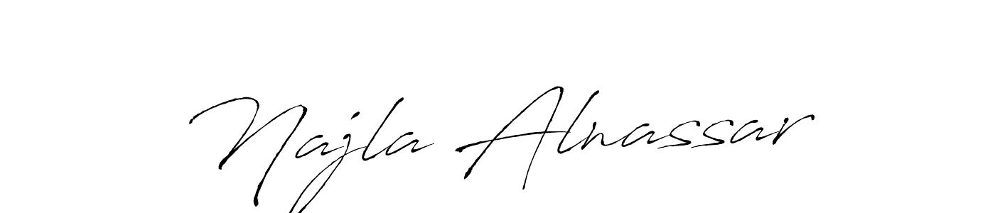 Najla Alnassar stylish signature style. Best Handwritten Sign (Antro_Vectra) for my name. Handwritten Signature Collection Ideas for my name Najla Alnassar. Najla Alnassar signature style 6 images and pictures png