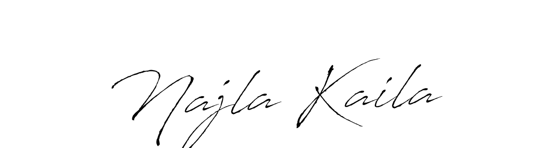 Also You can easily find your signature by using the search form. We will create Najla Kaila name handwritten signature images for you free of cost using Antro_Vectra sign style. Najla Kaila signature style 6 images and pictures png