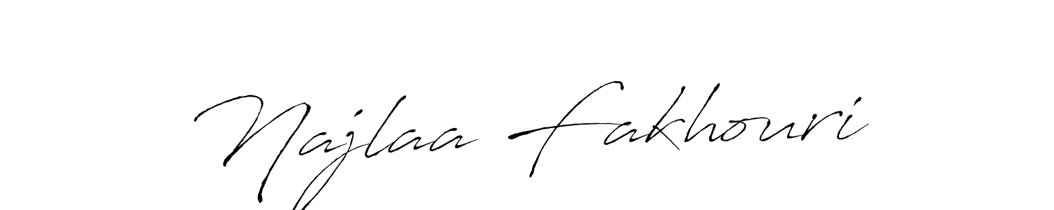 You should practise on your own different ways (Antro_Vectra) to write your name (Najlaa Fakhouri) in signature. don't let someone else do it for you. Najlaa Fakhouri signature style 6 images and pictures png