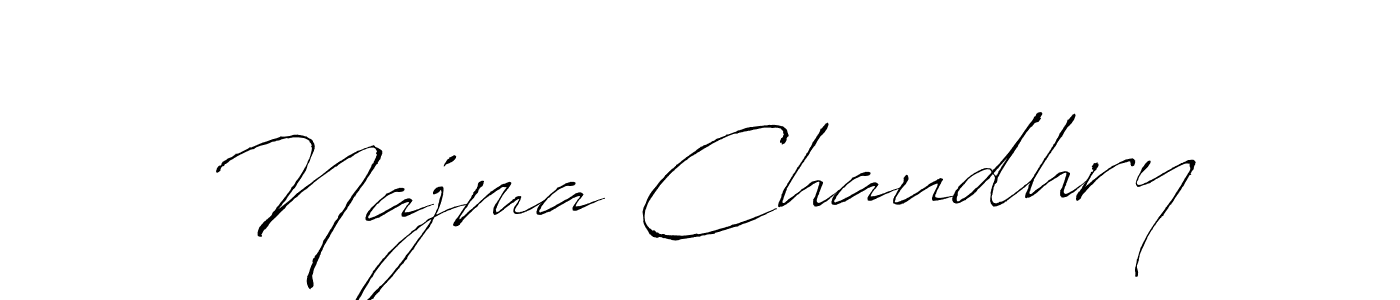 Make a beautiful signature design for name Najma Chaudhry. With this signature (Antro_Vectra) style, you can create a handwritten signature for free. Najma Chaudhry signature style 6 images and pictures png