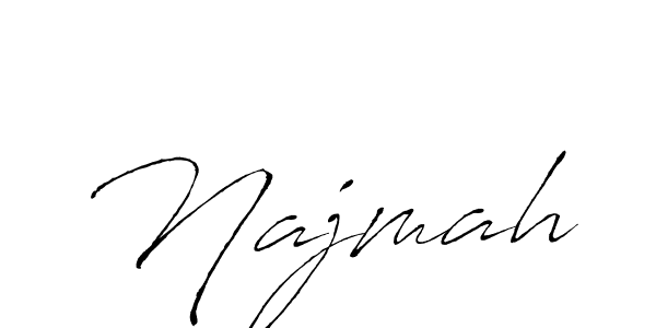 Antro_Vectra is a professional signature style that is perfect for those who want to add a touch of class to their signature. It is also a great choice for those who want to make their signature more unique. Get Najmah name to fancy signature for free. Najmah signature style 6 images and pictures png