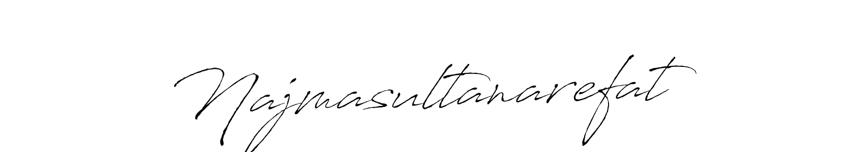 Use a signature maker to create a handwritten signature online. With this signature software, you can design (Antro_Vectra) your own signature for name Najmasultanarefat. Najmasultanarefat signature style 6 images and pictures png