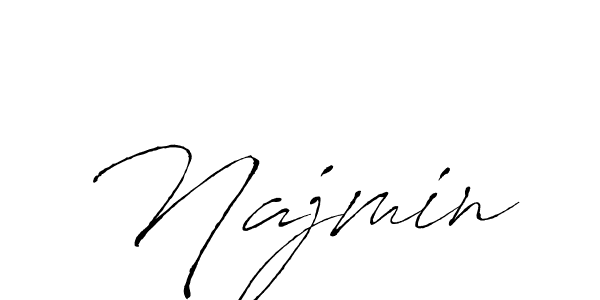 The best way (Antro_Vectra) to make a short signature is to pick only two or three words in your name. The name Najmin include a total of six letters. For converting this name. Najmin signature style 6 images and pictures png
