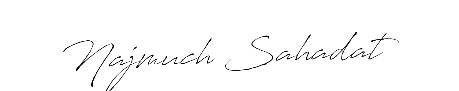 Here are the top 10 professional signature styles for the name Najmuch Sahadat. These are the best autograph styles you can use for your name. Najmuch Sahadat signature style 6 images and pictures png
