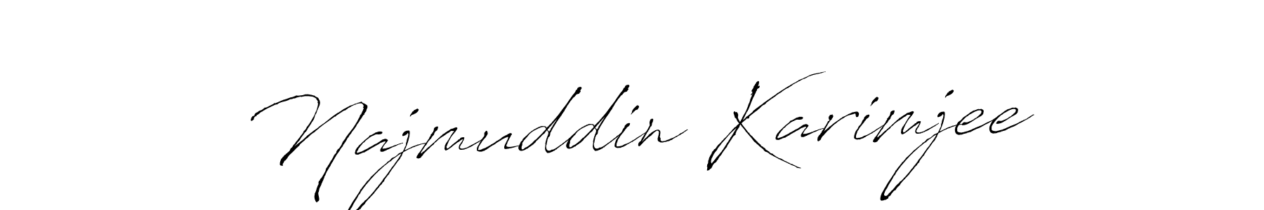 Design your own signature with our free online signature maker. With this signature software, you can create a handwritten (Antro_Vectra) signature for name Najmuddin Karimjee. Najmuddin Karimjee signature style 6 images and pictures png