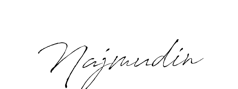 Create a beautiful signature design for name Najmudin. With this signature (Antro_Vectra) fonts, you can make a handwritten signature for free. Najmudin signature style 6 images and pictures png