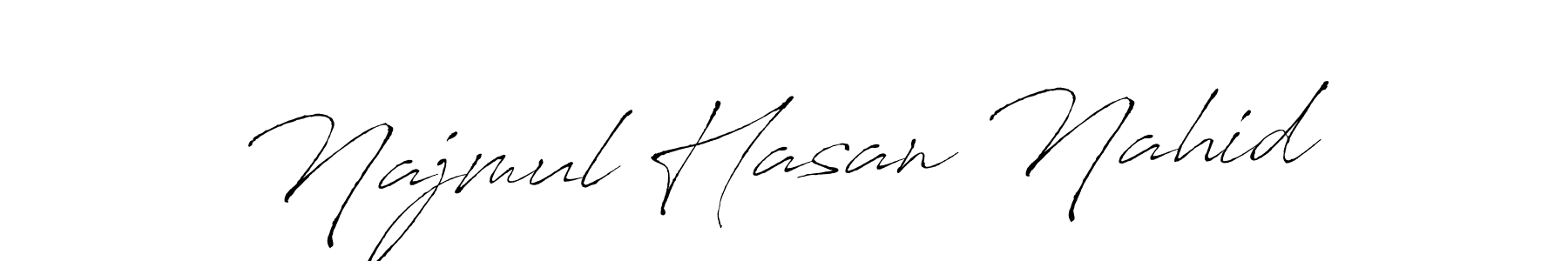 The best way (Antro_Vectra) to make a short signature is to pick only two or three words in your name. The name Najmul Hasan Nahid include a total of six letters. For converting this name. Najmul Hasan Nahid signature style 6 images and pictures png