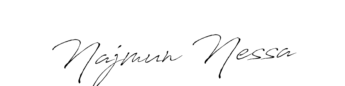 if you are searching for the best signature style for your name Najmun Nessa. so please give up your signature search. here we have designed multiple signature styles  using Antro_Vectra. Najmun Nessa signature style 6 images and pictures png