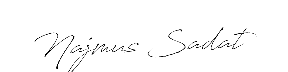 The best way (Antro_Vectra) to make a short signature is to pick only two or three words in your name. The name Najmus Sadat include a total of six letters. For converting this name. Najmus Sadat signature style 6 images and pictures png