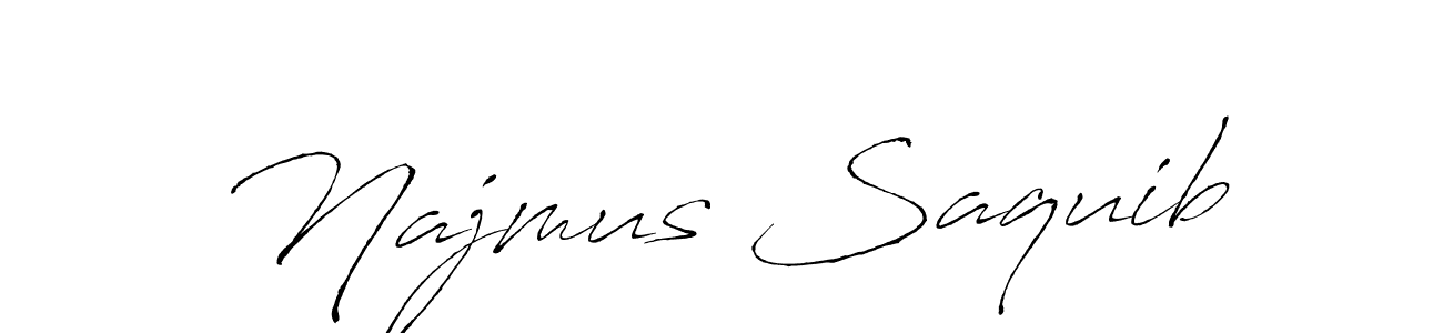 Make a beautiful signature design for name Najmus Saquib. With this signature (Antro_Vectra) style, you can create a handwritten signature for free. Najmus Saquib signature style 6 images and pictures png