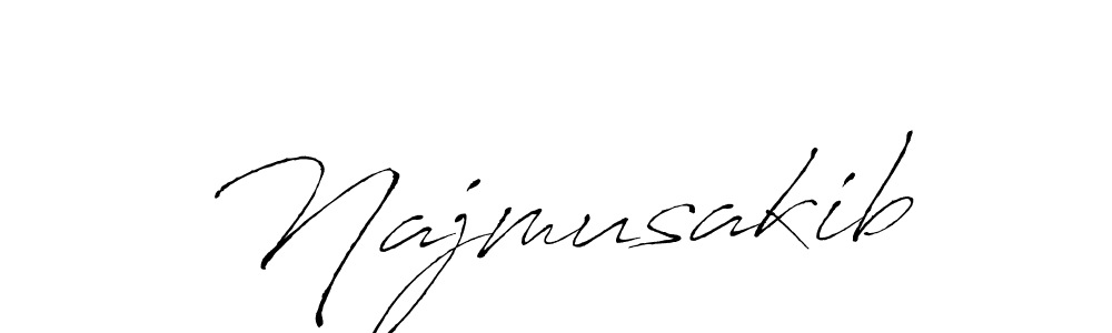Also we have Najmusakib name is the best signature style. Create professional handwritten signature collection using Antro_Vectra autograph style. Najmusakib signature style 6 images and pictures png