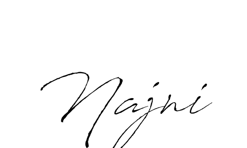 How to make Najni signature? Antro_Vectra is a professional autograph style. Create handwritten signature for Najni name. Najni signature style 6 images and pictures png
