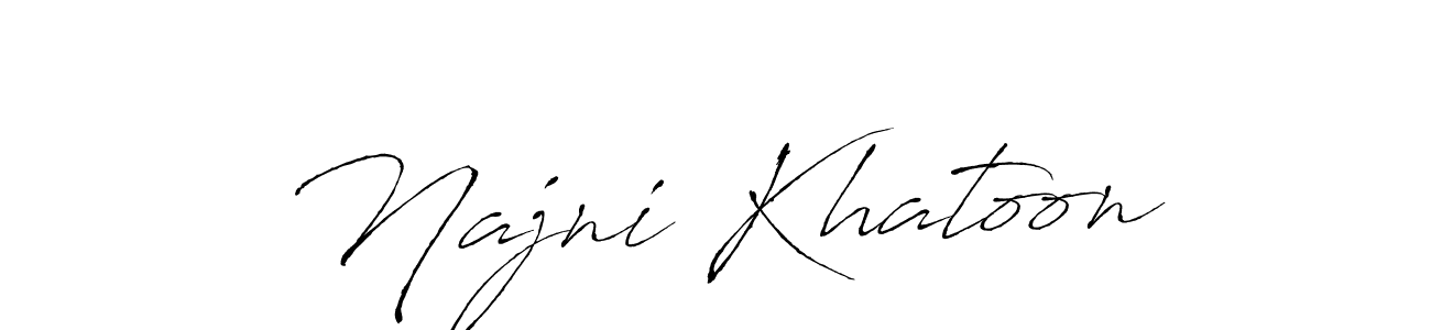 Make a beautiful signature design for name Najni Khatoon. With this signature (Antro_Vectra) style, you can create a handwritten signature for free. Najni Khatoon signature style 6 images and pictures png