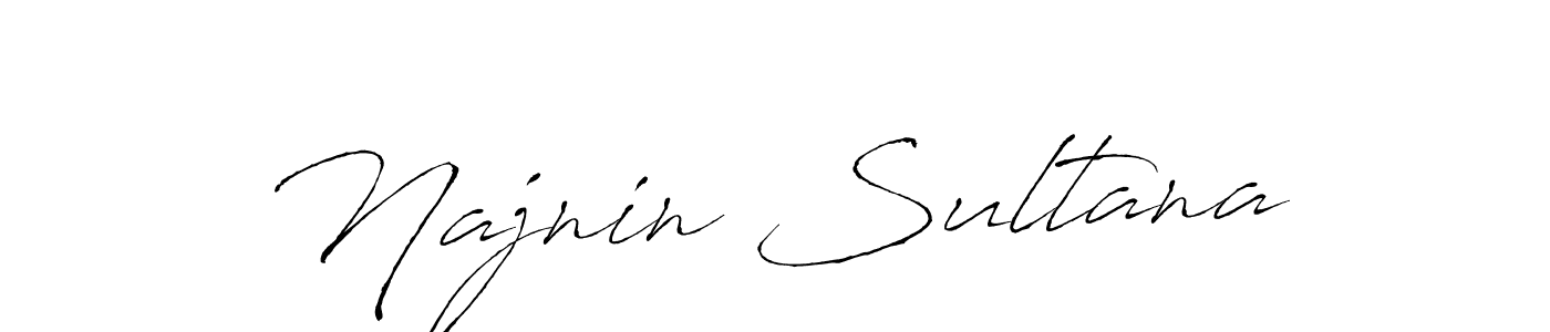 Create a beautiful signature design for name Najnin Sultana. With this signature (Antro_Vectra) fonts, you can make a handwritten signature for free. Najnin Sultana signature style 6 images and pictures png