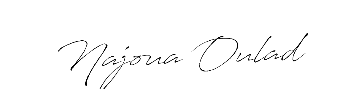 How to make Najoua Oulad name signature. Use Antro_Vectra style for creating short signs online. This is the latest handwritten sign. Najoua Oulad signature style 6 images and pictures png