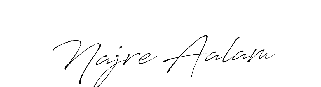 Najre Aalam stylish signature style. Best Handwritten Sign (Antro_Vectra) for my name. Handwritten Signature Collection Ideas for my name Najre Aalam. Najre Aalam signature style 6 images and pictures png