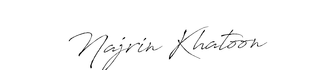 Make a beautiful signature design for name Najrin Khatoon. With this signature (Antro_Vectra) style, you can create a handwritten signature for free. Najrin Khatoon signature style 6 images and pictures png