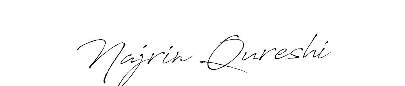 Najrin Qureshi stylish signature style. Best Handwritten Sign (Antro_Vectra) for my name. Handwritten Signature Collection Ideas for my name Najrin Qureshi. Najrin Qureshi signature style 6 images and pictures png