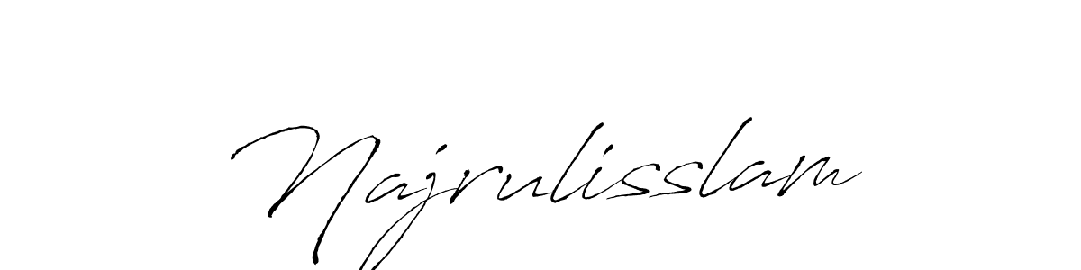 How to make Najrulisslam signature? Antro_Vectra is a professional autograph style. Create handwritten signature for Najrulisslam name. Najrulisslam signature style 6 images and pictures png