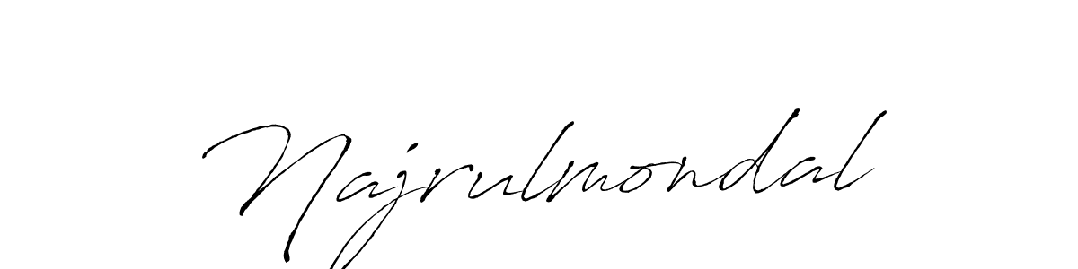 Use a signature maker to create a handwritten signature online. With this signature software, you can design (Antro_Vectra) your own signature for name Najrulmondal. Najrulmondal signature style 6 images and pictures png