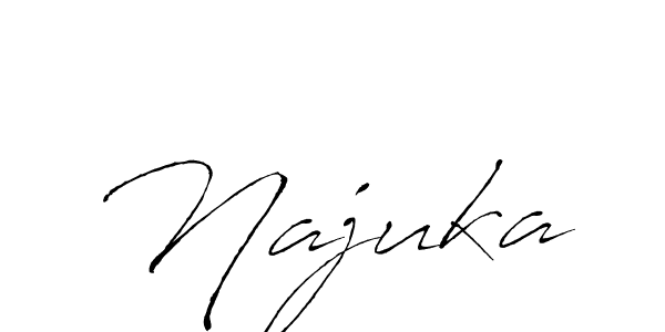 How to make Najuka name signature. Use Antro_Vectra style for creating short signs online. This is the latest handwritten sign. Najuka signature style 6 images and pictures png